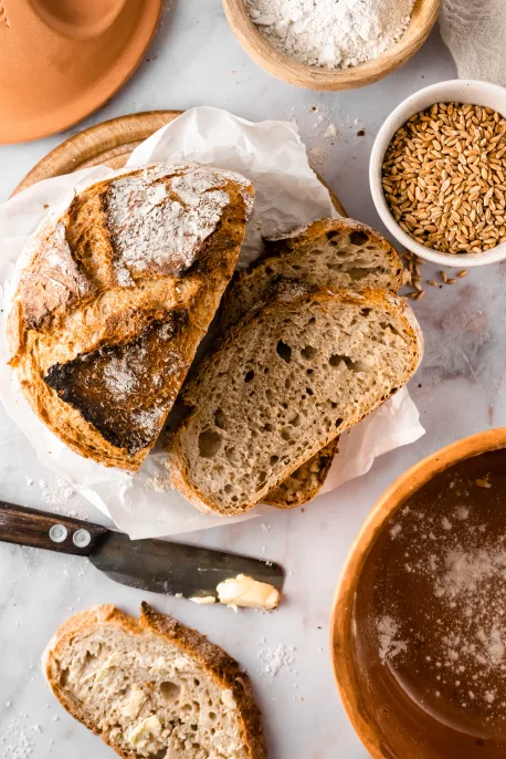 Dinkel Sauerteig Brot