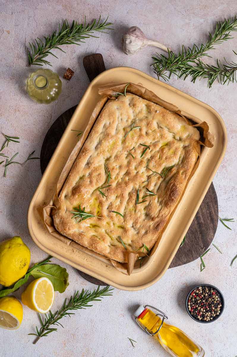 Rezept für eine Sauerteig Focaccia