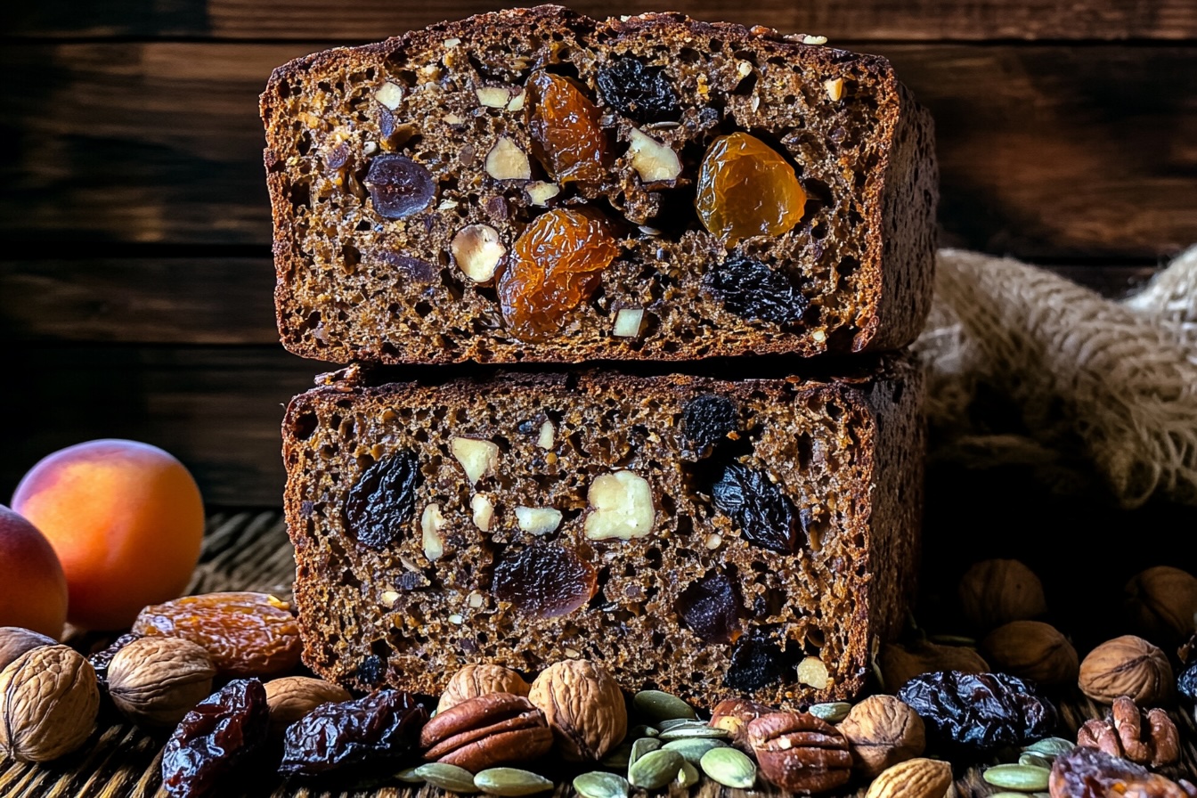 Sauerteigbrot mit Trockenobst und Nüssen