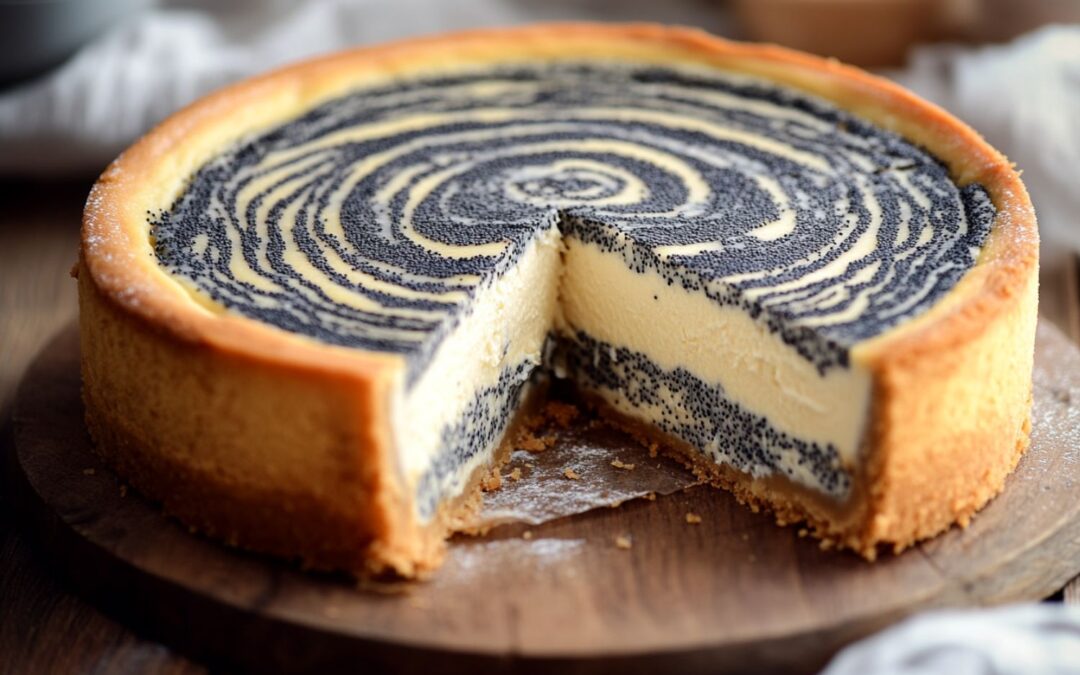 Klassischer Mohn-Käsekuchen im Zebralook – Saftig & Lecker