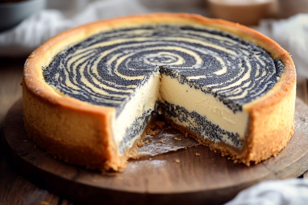 Klassischer Mohn-Käsekuchen im Zebralook – Saftig &amp; Lecker