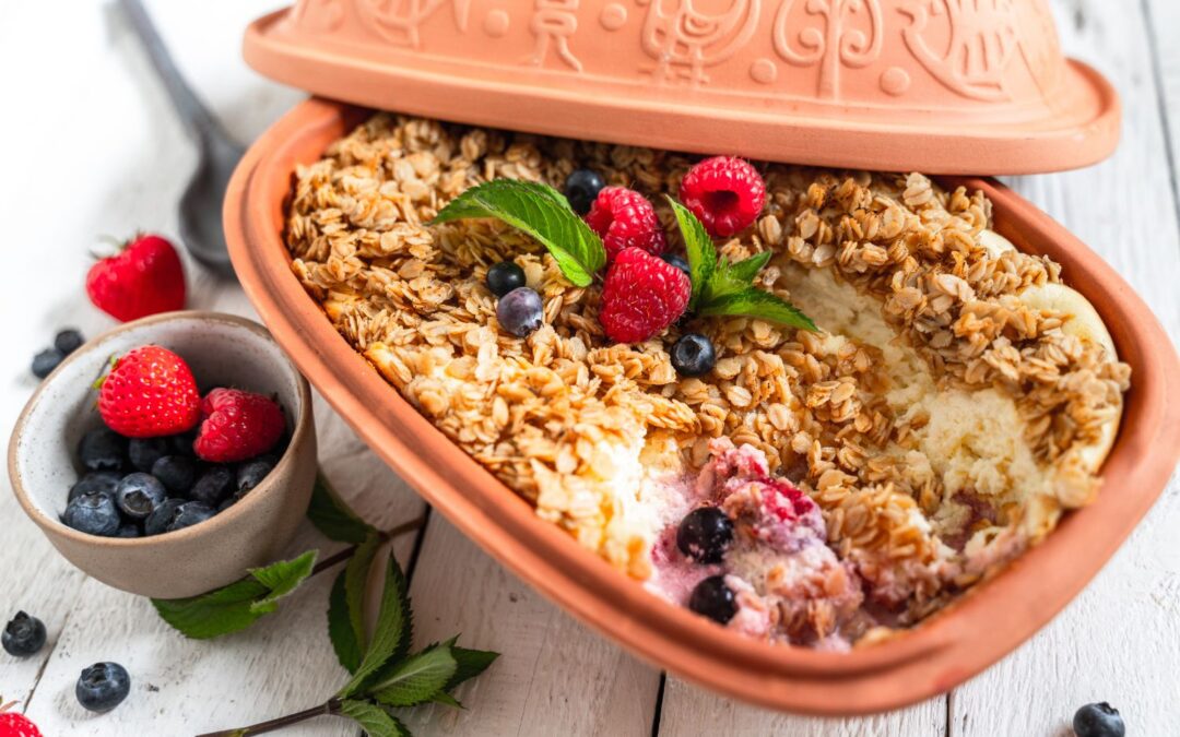 Granola-Quark Auflauf mit Beeren | Gesundes Sommerdessert