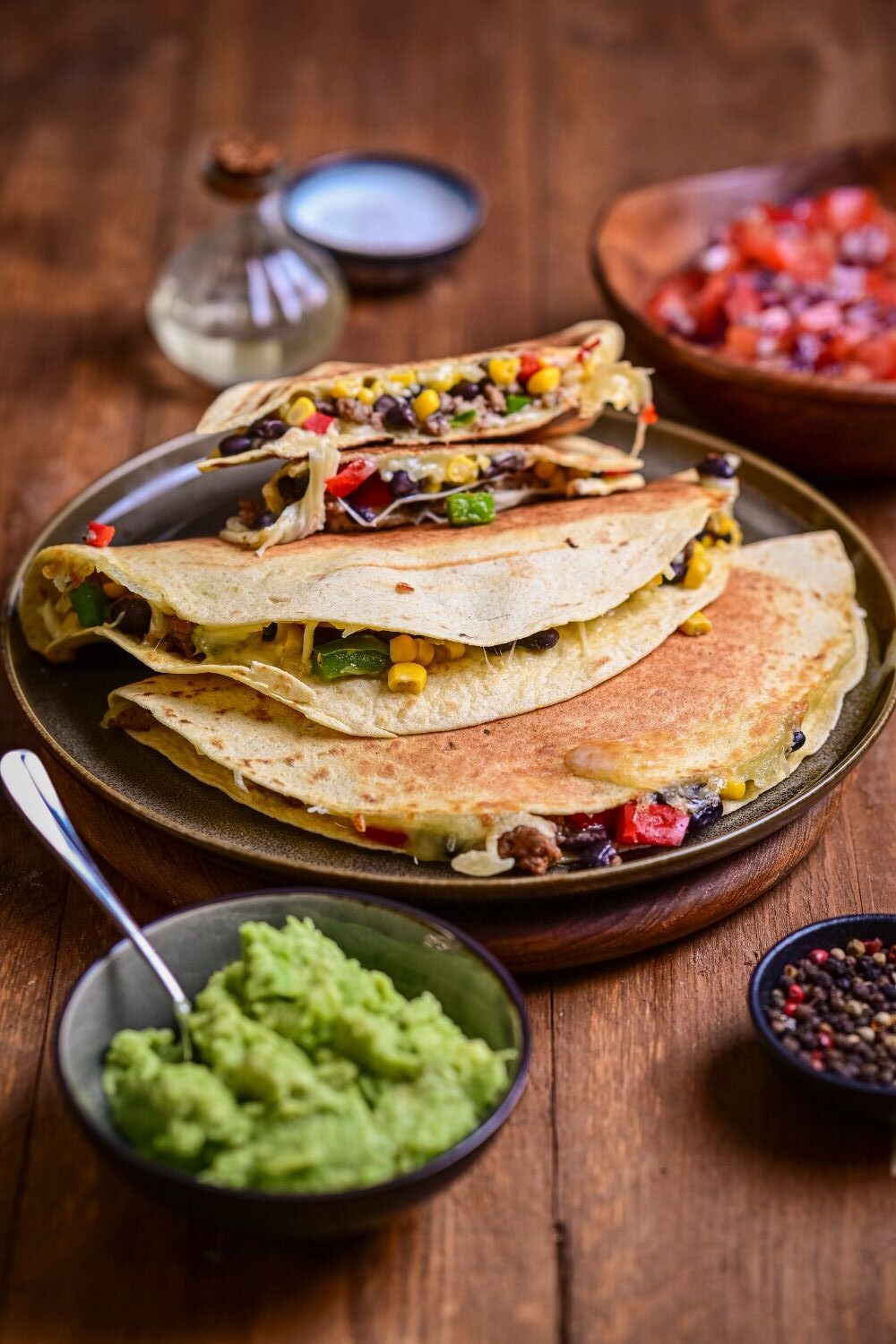 Quesadillas mit Rinderhack & Käse