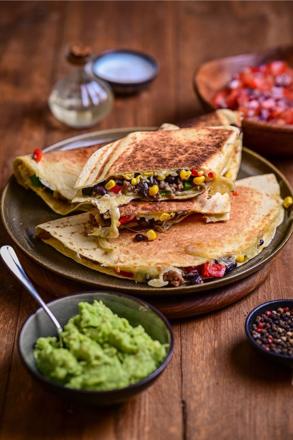 Quesadillas mit Rinderhack & Käse