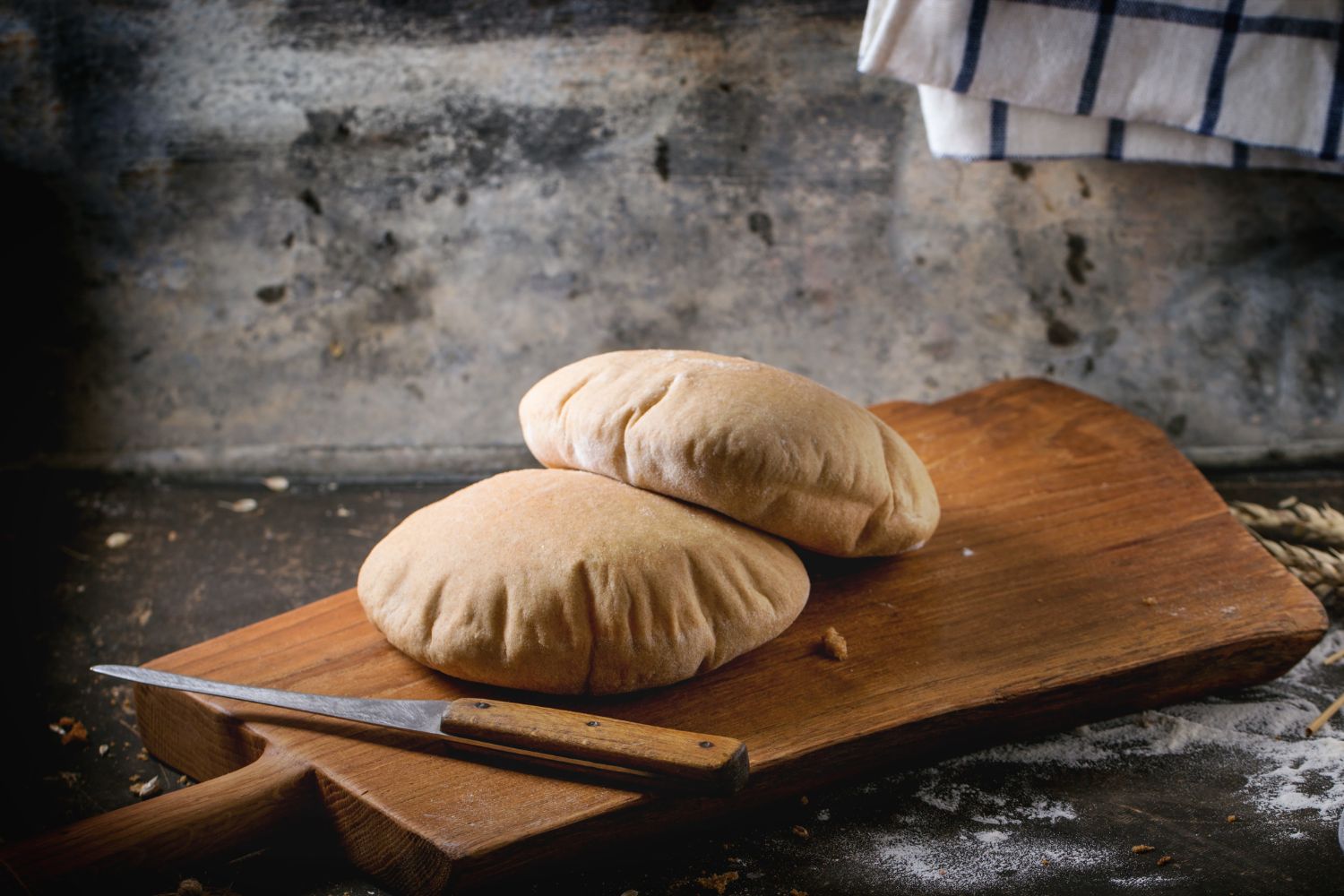 Dinkel-Pita-Brot Dinkel-Pita-Brote