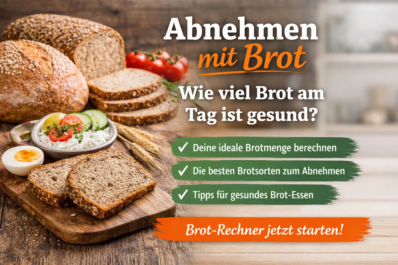 Abnehmen mit Brot: Wie viel Brot am Tag ist gesund?